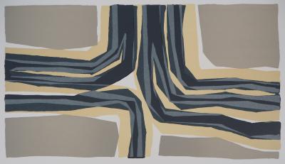 Raoul UBAC : Composition en beige - Lithographie signée 2