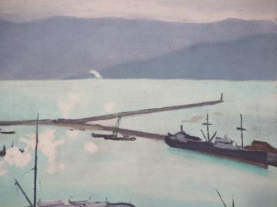 Albert MARQUET - Le port - Lithographie originale signée 2