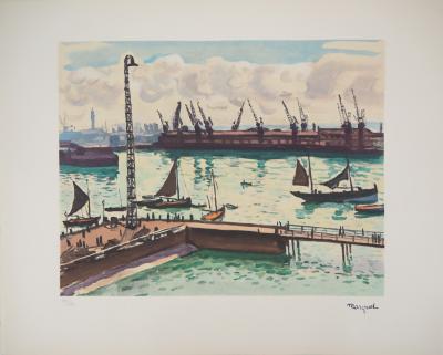 Albert MARQUET : Normandie, le Havre - Lithographie signée 2
