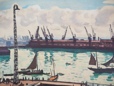 Albert MARQUET : Normandie, le Havre - Lithographie signée 2