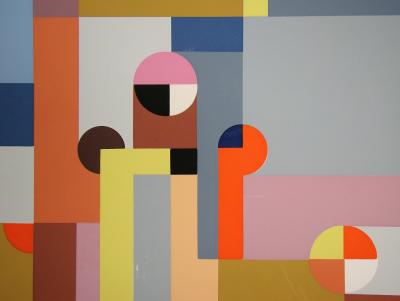 Walter DEXEL - Bateau à vapeur, 1969 - Sérigraphie originale signée au crayon 2