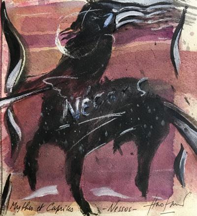 HASTAIRE  - Nessos I, 1993 - Technique mixte signée 2