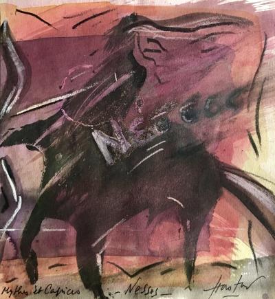 HASTAIRE - Nessos V, 1993 - Technique mixte signée 2