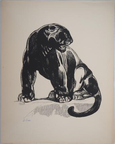 Paul JOUVE - Panthère sauvage, 1947 - Lithographie originale signée 2