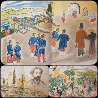 Alphonse DAUDET - Contes du lundi et Lettres de mon Moulin - livre in-folio en feuilles 2