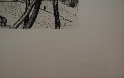 Henri VERGE-SARRAT - Paysage bucolique, 1946 - Gravure originale signée 2
