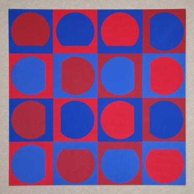 Victor VASARELY - Composition Folklore Planétaire, 1964
