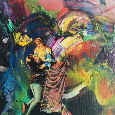 HASTAIRE - Roméo et Juliette IX, 2009, Technique mixte sur toile signée 2