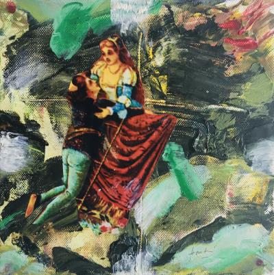 HASTAIRE - Roméo et Juliette XIX, 2009 - Technique mixte sur toile signée 2