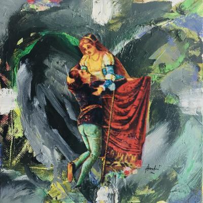 HASTAIRE - Roméo et Juliette XXIX, 2009 - Technique mixte sur toile signée 2