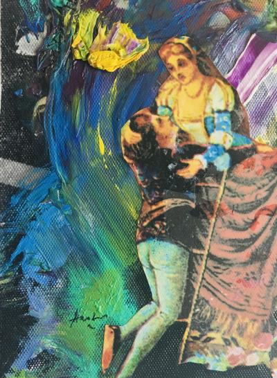 HASTAIRE - Roméo et Juliette IX, 2009, Technique mixte sur toile signée 2