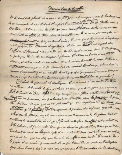 Georges CLEMENCEAU - Manuscrit autographe, 1914 - Boulangisme 2