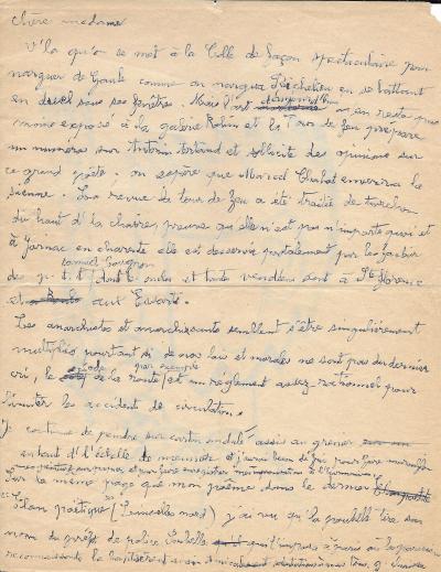 Gaston CHAISSAC - Saint Gustave, 1959 - Dessin et lettre autographe 2
