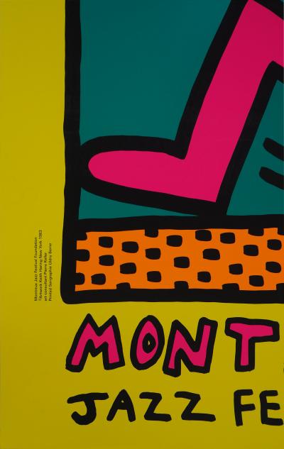 Keith HARING - Swing (Jaune - Montreux), 1983  - Sérigraphie signée 2