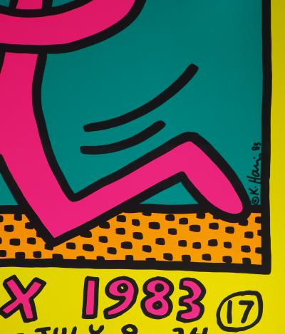 Keith HARING - Swing (Jaune - Montreux), 1983  - Sérigraphie signée 2