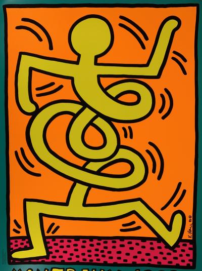 Keith HARING - Swing (Vert - Montreux), 1983 -  Sérigraphie signée 2