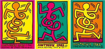 Keith HARING - Swing (Festival de Montreux) - Ensemble de 3 sérigraphies signées 2