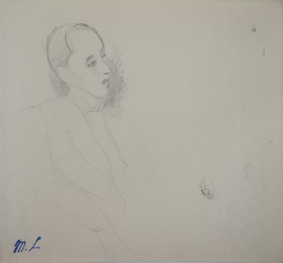 Marie LAURENCIN : Homme assis, Dessin original signé 2