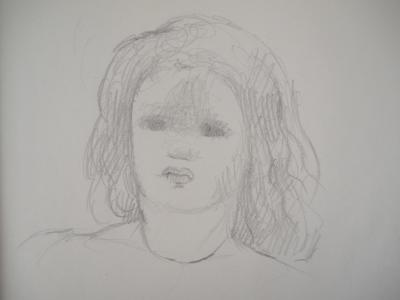 Marie LAURENCIN : Portrait de la fille, Dessin original signé 2