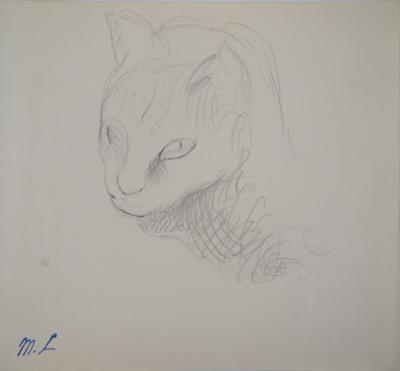 Marie LAURENCIN : Chat, Dessin original signé 2