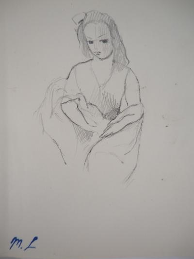 Marie LAURENCIN : Femme assise, Dessin original signé 2