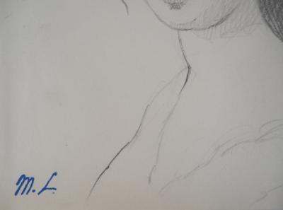 Marie LAURENCIN : Portrait de la jeune femme, Dessin original signé 2