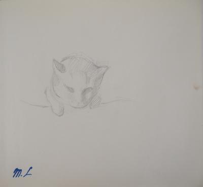 Marie LAURENCIN : Chaton, Dessin original signé 2