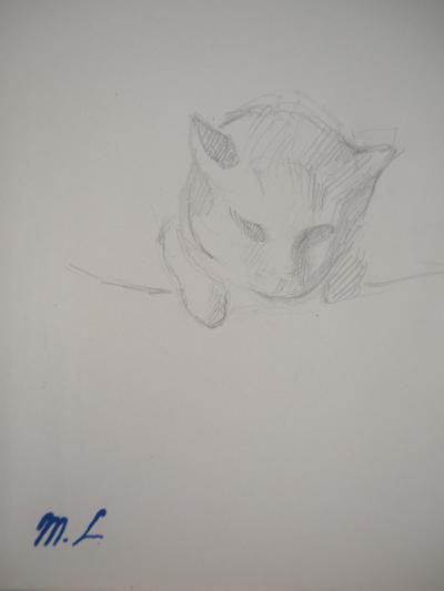 Marie LAURENCIN : Chaton, Dessin original signé 2