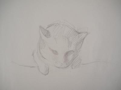 Marie LAURENCIN : Chaton, Dessin original signé 2