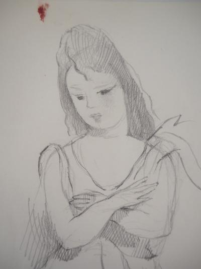 Marie LAURENCIN : Mélancolie, Dessin original signé 2
