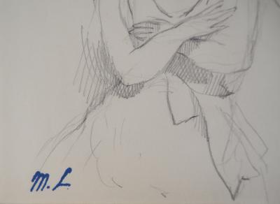 Marie LAURENCIN : Mélancolie, Dessin original signé 2
