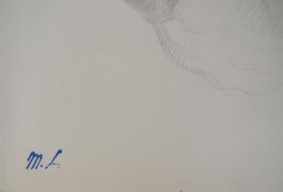 Marie LAURENCIN : Chat dormant, Dessin original signé 2