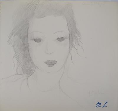 Marie LAURENCIN : Rêveuse, Dessin original signé 2