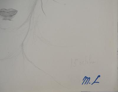 Marie LAURENCIN : Rêveuse, Dessin original signé 2