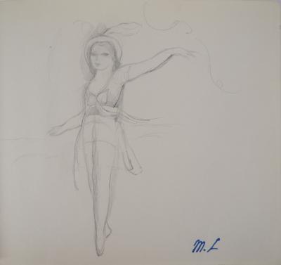 Marie LAURENCIN : Danseuse, Dessin original signé 2