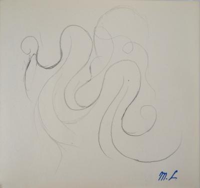 Marie LAURENCIN : Etude d’ornement, Dessin original signé 2