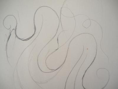 Marie LAURENCIN : Etude d’ornement, Dessin original signé 2