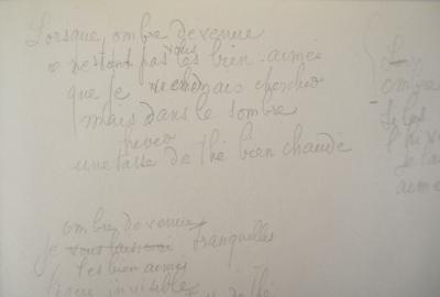 Marie LAURENCIN : Poème, Dessin original signé 2