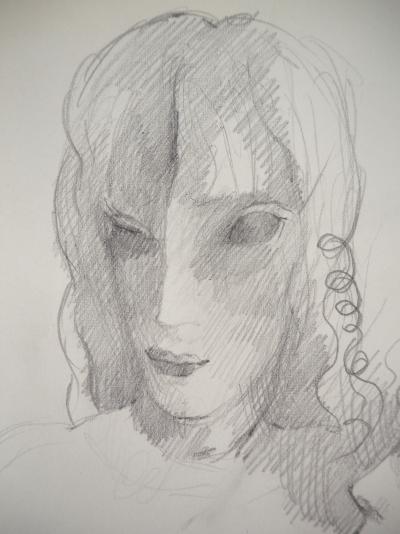Marie LAURENCIN : Les amoureux, Dessin original signé 2