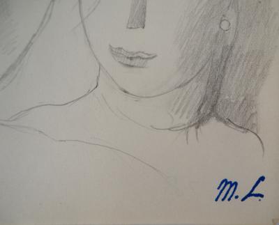 Marie LAURENCIN : Deux sœurs, Dessin original signé 2