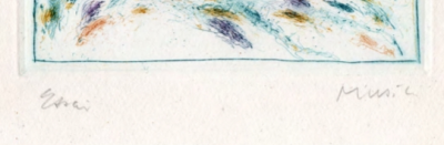 Zoran MUSIC - La Terre écrit la Terre, 1965 - Gravure signée au crayon 2