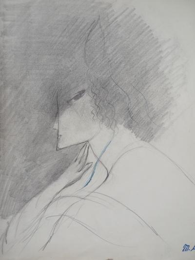 Marie LAURENCIN : Nostalgie, 1953 - Dessin signé 2