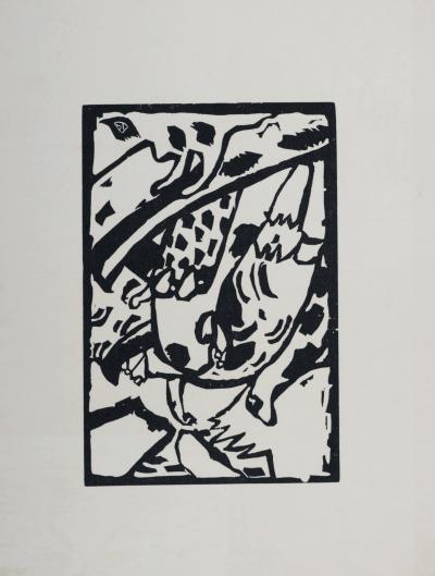 Wassily KANDINSKY - Improvisation 7, 1974 - Gravure sur bois en noir et blanc sur papier vélin. 2