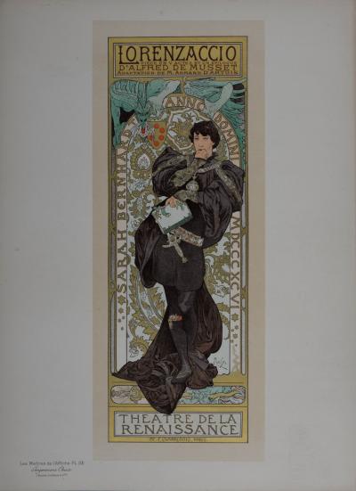 Alphonse MUCHA - Lorenzaccio, 1896 - Affiche lithographique originale 2
