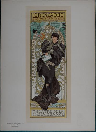 Alphonse MUCHA - Lorenzaccio, 1896 - Affiche lithographique originale 2