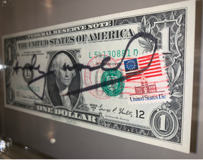 Andy WARHOL - 1$  - Billet signé 2