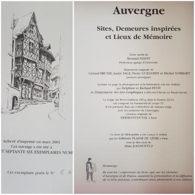 Bernard PLESSY - Auvergne- Sites, demeures inspirées et lieux de mémoire - in-4 en feuillet 2