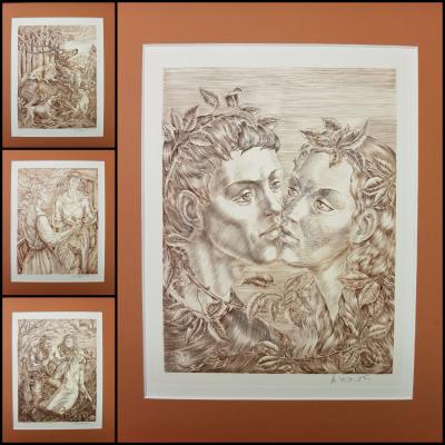 Joseph BEDIER - Le roman de Tristan et Iseut - Grand volume in-4 en feuilles 2