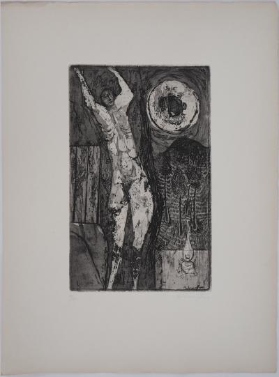 Norman RUBINGTON : Danse de nuit, 1950 - Gravure originale et aquatinte signée au crayon 2