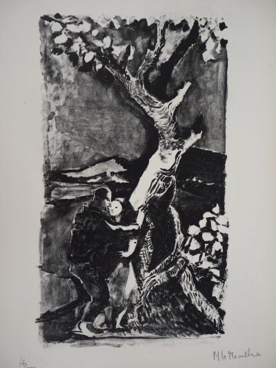 Mireille GLODEK-MIAILHÉ : Les amoureux, 1950 - Lithographie originale signée 2